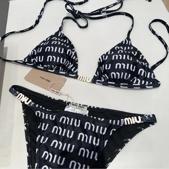 Miu Miu Monochrome Logo Bikini - Picture 3 of 8